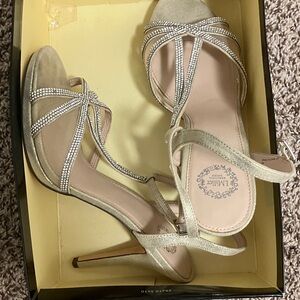 I’m Ramona Gold Rhinestone Strappy Heels